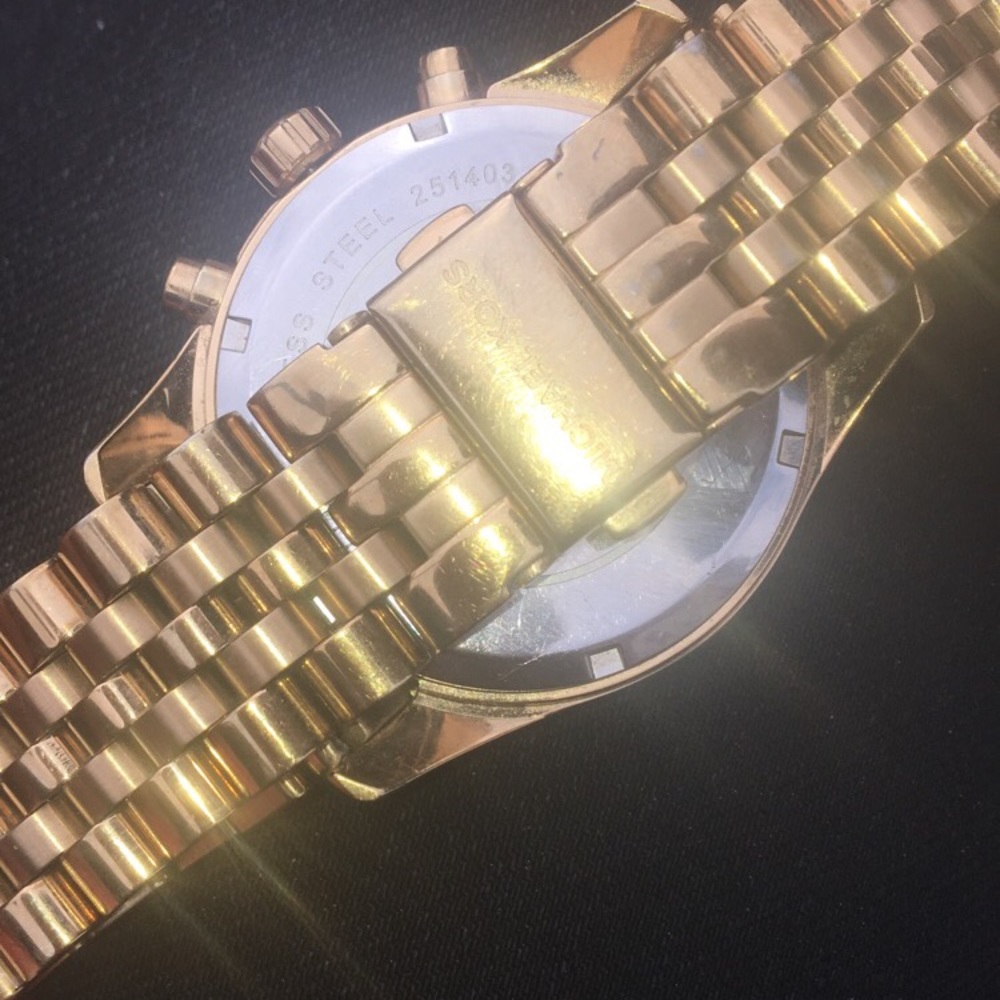 Michael Kors Lexington Gold Tone Watch - Picture 2 of 3